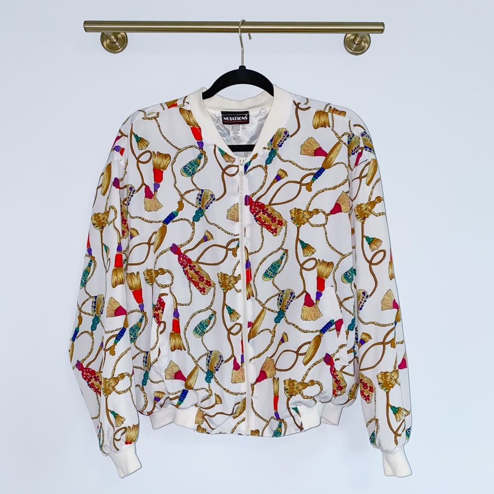 Notations Vintage Rope Tassel Bomber Jacket - image 1